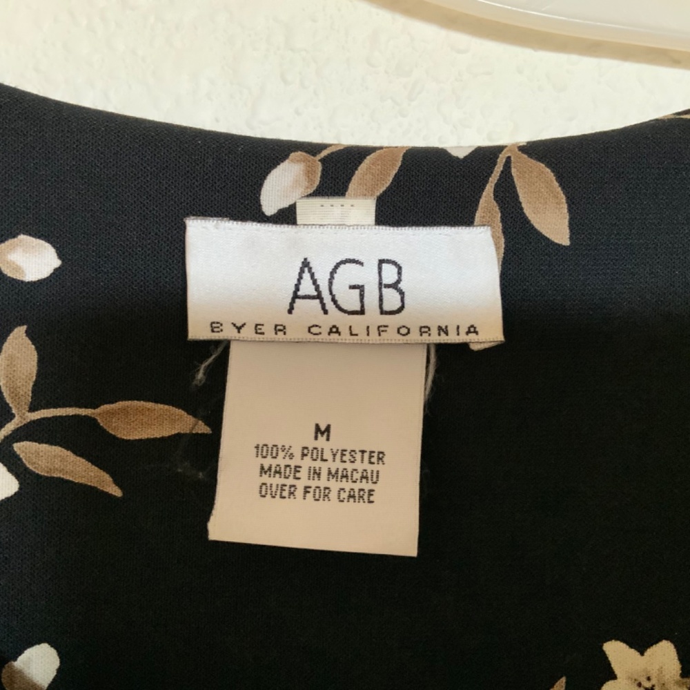Byer California sleeveless floral polyester dress Medium - Picture 3 of 4
